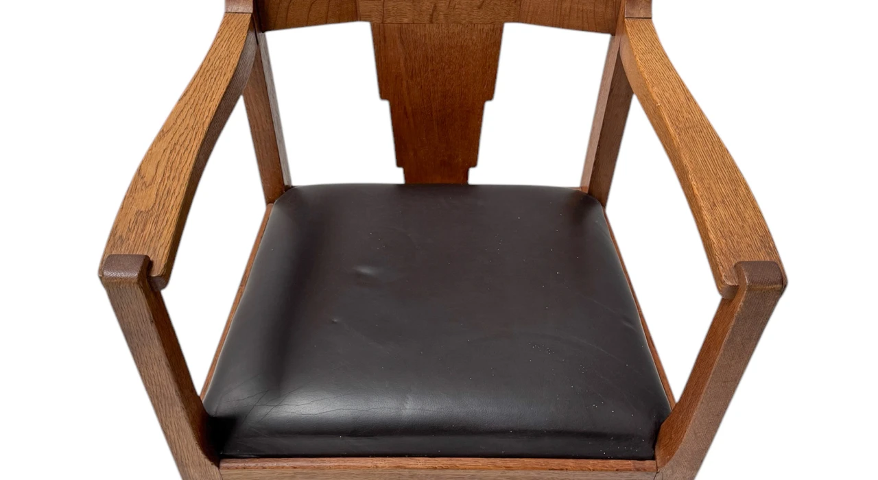 Two Art Deco Amsterdamse School Armchairs, by Frits Spanjaard, 1920s